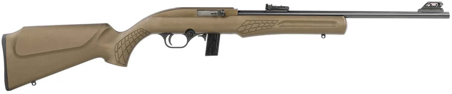 Rossi RS22L1811L RS22 Semi-Auto 22 LR 10+1 18" Black Barrel, Bronze Monte Carlo Stock/Rec, Fiber Optic Sights