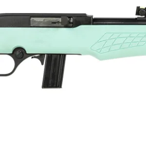 Rossi RS22L1811TL RS22  Full Size 22 LR 10+1 18" Matte Black Steel Barrel, Matte Black Grooved Aluminum Receiver, Teal Synthetic Fixed Stock