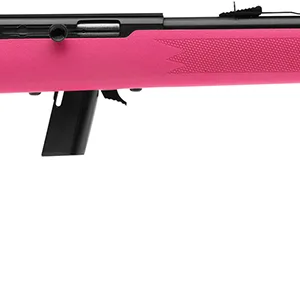 Savage Arms 40218 64 F Full Size 22 LR 10+1 21" Matte Black Carbon Steel Barrel, Matte Black Grooved Carbon Steel Receiver, Pink Fixed Synthetic Stock, Right Hand