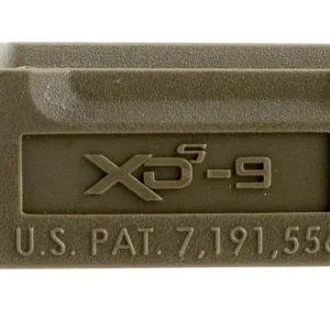 Springfield Armory XDS5901MFDE Backstrap Sleeve made of Polymer with Flat Dark Earth Finish & 1 Piece Design for 9mm Luger Springfield XD-S with #1 Backstrap & 3.30" Barrel