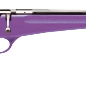 Savage Arms 13783 Rascal  Youth 22 LR 1rd 16.13" Matte Black Sporter Barrel, Matte Black Carbon Steel Receiver, Purple Fixed Synthetic Stock, Right Hand