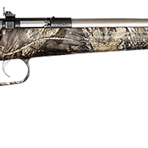 Crickett KSA2166 Youth  22 LR 1rd 16.12" Stainless Steel Barrel, Fixed Front/Adjustable Rear Peep Sights, Mossy Oak Break-Up Synthetic Stock w/11.5" LOP, Rebounding Firing Pin Safety