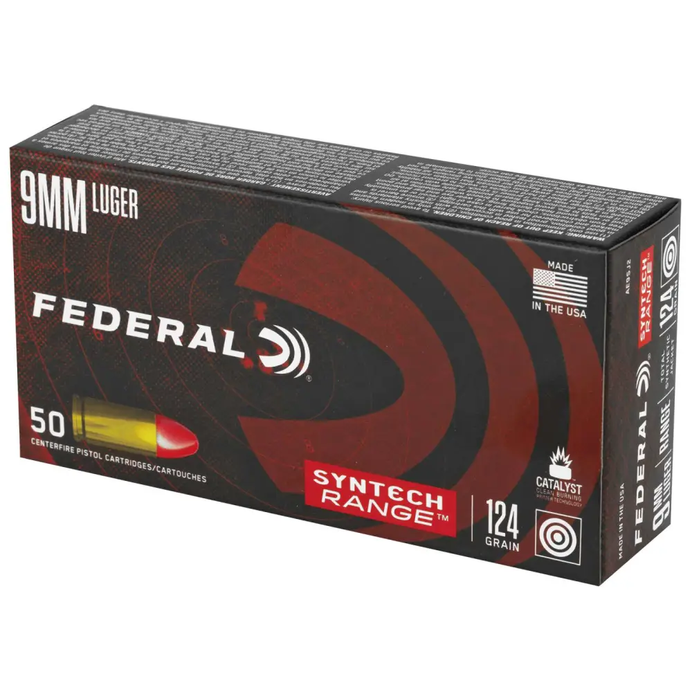 FEDERAL 9MM LUGER 124GR SYNTECH RANGE TSJ 50 RD/BX 10 BX/CS - Image 2