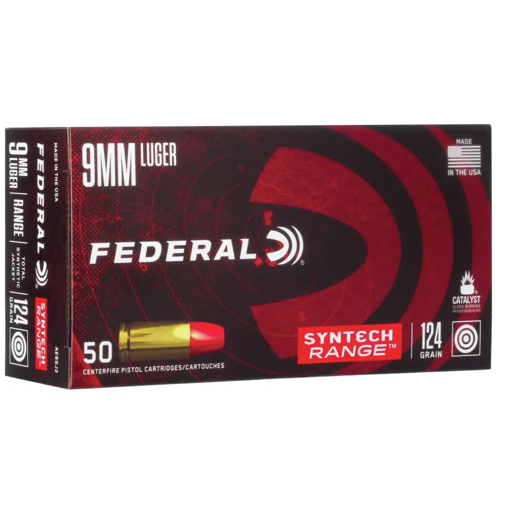 FEDERAL 9MM LUGER 124GR SYNTECH RANGE TSJ 50 RD/BX 10 BX/CS - Image 4