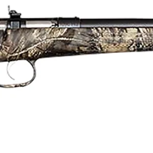 Crickett KSA2284 Youth  22 WMR 1rd 16.12" Blued Barrel/Receiver, Fixed Front/Adjustable Rear Peep Sights, Mossy Oak Break-Up Synthetic Stock w/11.5" LOP, Rebounding Firing Pin Safety