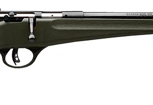 Savage Arms 13790 Rascal Youth 22 LR 1rd 16.13" Matte Black Sporter Barrel, Matte Black Carbon Steel Receiver, Green Fixed Synthetic Stock, Right Hand