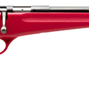 Savage Arms 13795 Rascal  Youth 22 LR 1rd 16.13" Matte Black Sporter Barrel, Matte Black Carbon Steel Receiver, Red Fixed Synthetic Stock, Right Hand