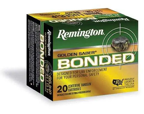 REMINGTON 9MM LUGER +P 124GR BJHP GOLDEN SABER BONDED 20 RD/BX 25 BX/CS - Image 3
