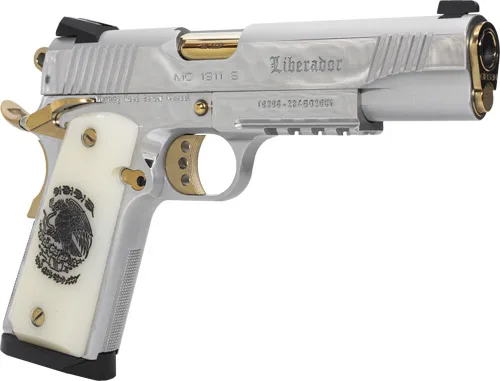 GIRSAN MC1911S LIBERADORE - 38 SUPER CHROME/GOLD ENGR. 8RD - Image 4