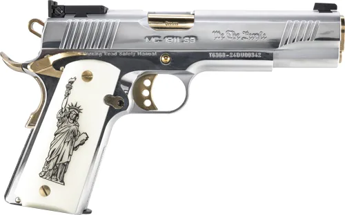 GIRSAN MC1911S WE THE PEOPLE - 9MM GOVT 5" CHROME/GOLD 9RD - Image 2