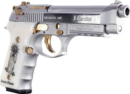 GIRSAN REGARD LIBERADORE 9MM - GOLD/CHROME ENGRAVED 18-SHOT - Image 3