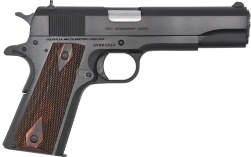 COLT GOVERNMENT 1911 45ACP 5" - 7RD BLUED ROSEWOOD - Image 2